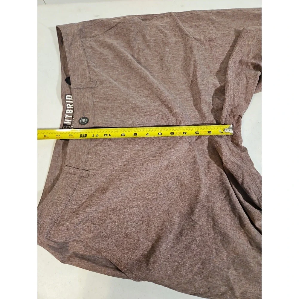 BKE Hybrid shorts mens size 36x23 athletic fit Maroon travel casual shorts(1093